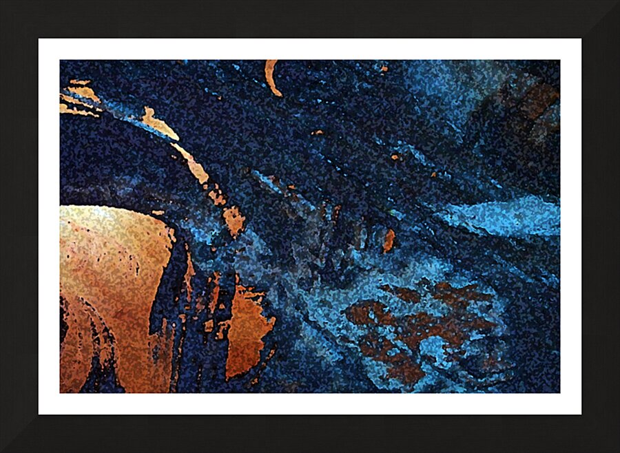 blue elephant Picture Frame print