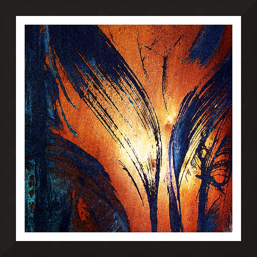 Copper Leaf Picture Frame print