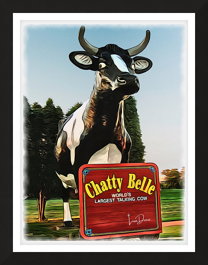 Chatty Belle Picture Frame print