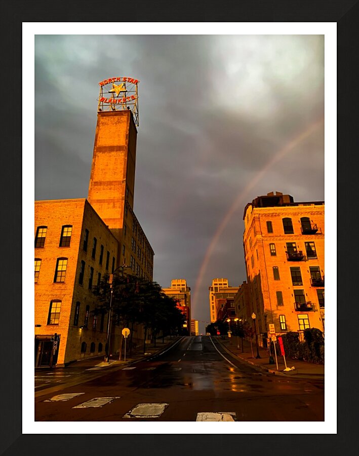 Mill District Rainbow Picture Frame print