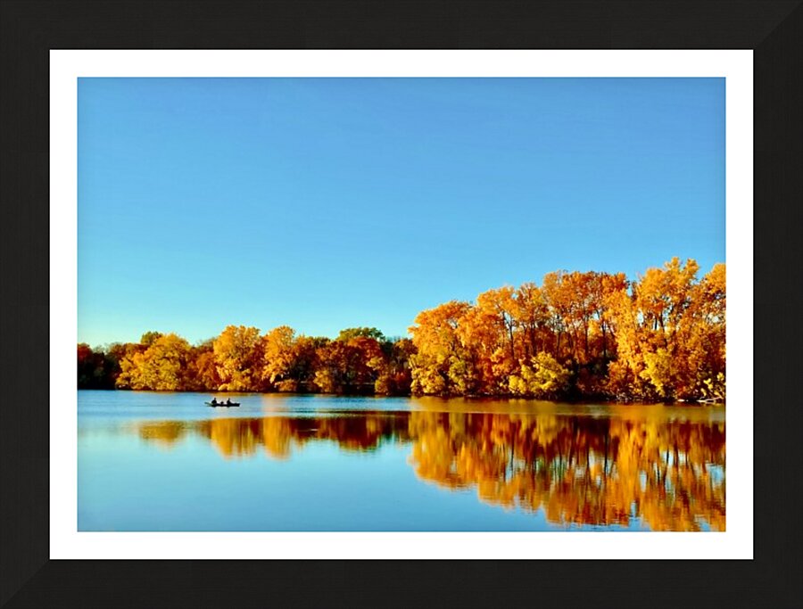 Autumn Canoe Picture Frame print