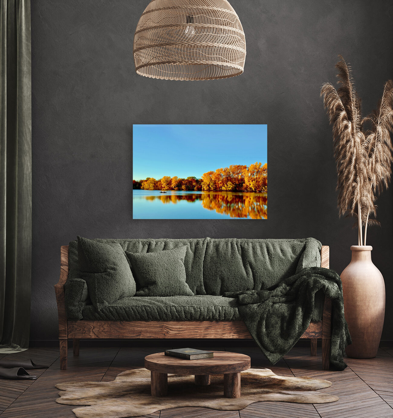 Autumn Canoe Reproduction