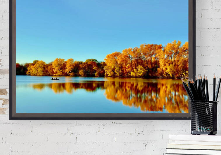 Autumn Canoe Reproduction