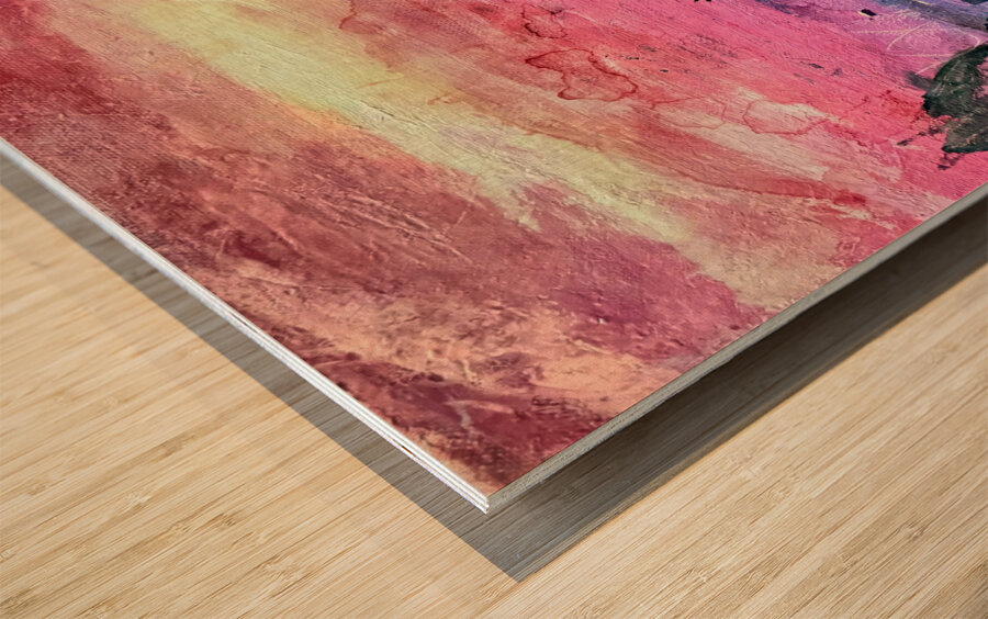 sunset landscape 1 Wood print