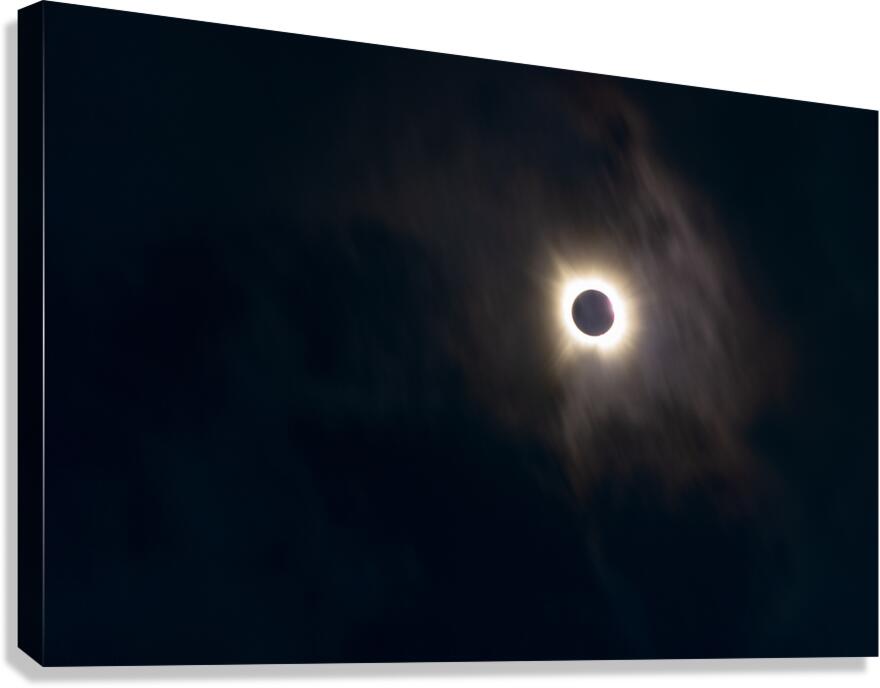 Solar Eclipse  over Van Alstyne TX 2024 Canvas Print