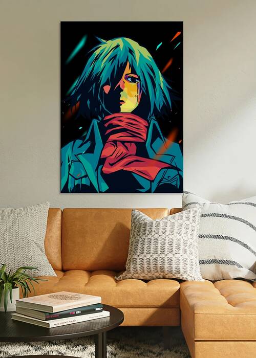Mikasa Anime Woman Pop Art Night by ardani