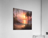 landscape with sunset junel Acrylic Print