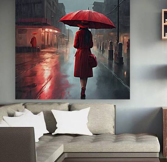 lady in  Red in Paris by master