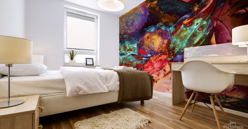 Space invasion Mural print