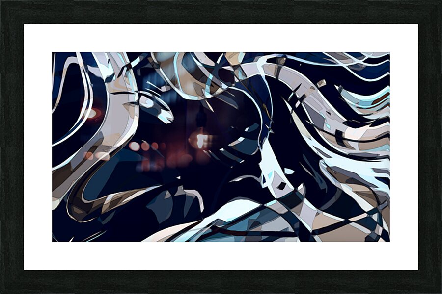 Calme bleu Picture Frame print