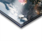 nestled amidst a rugged mountain landscape a soli Acrylic print