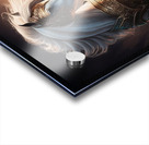 majestic white maned stallion powerful stance int Acrylic print