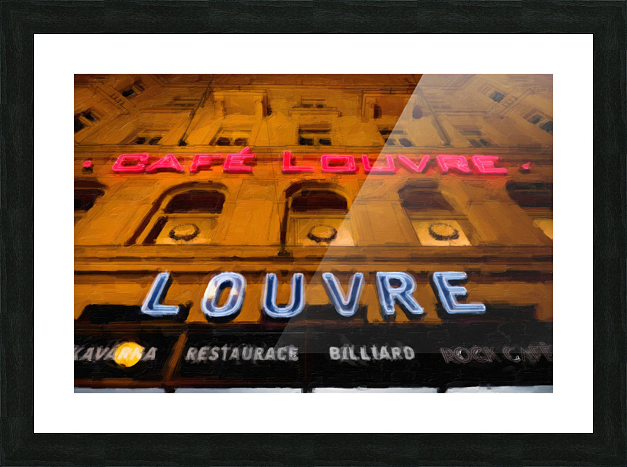 Cafe Louvre Above  Picture Frame print