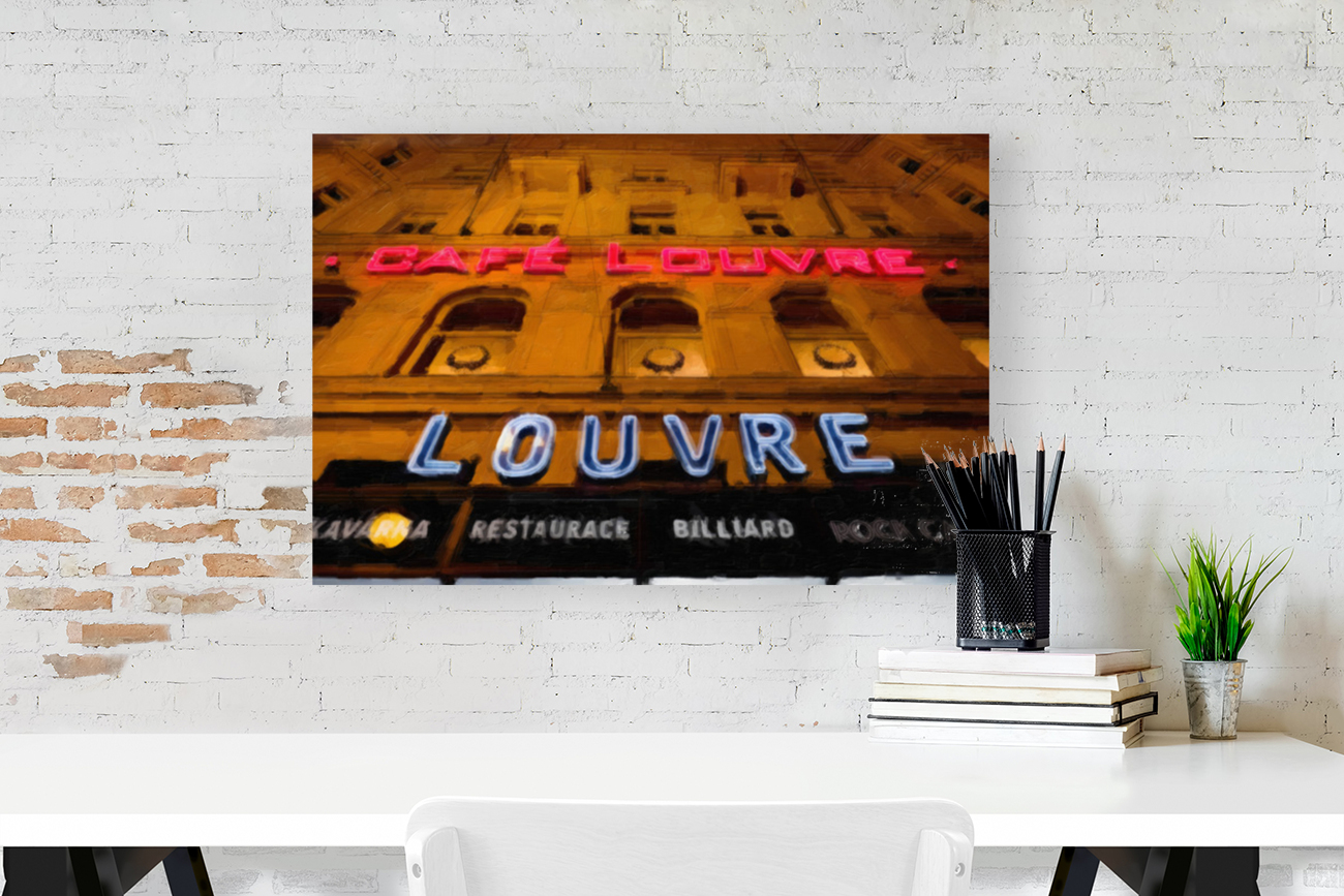 Cafe Louvre Above  Reproduction