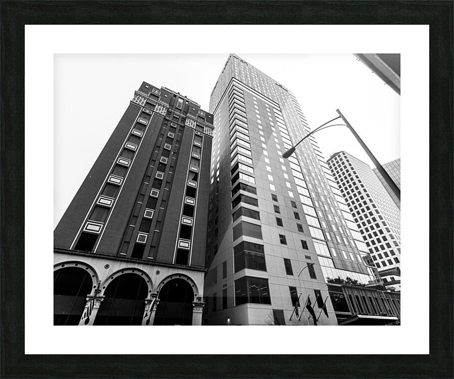 Black and White Austin Skyscrapers Picture Frame print