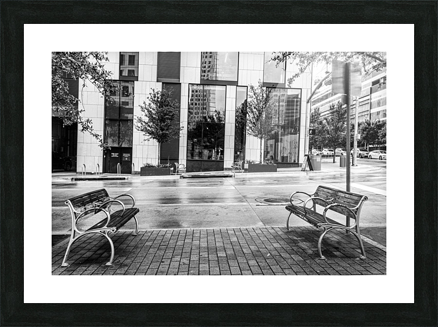 Street Bench Picture Frame print