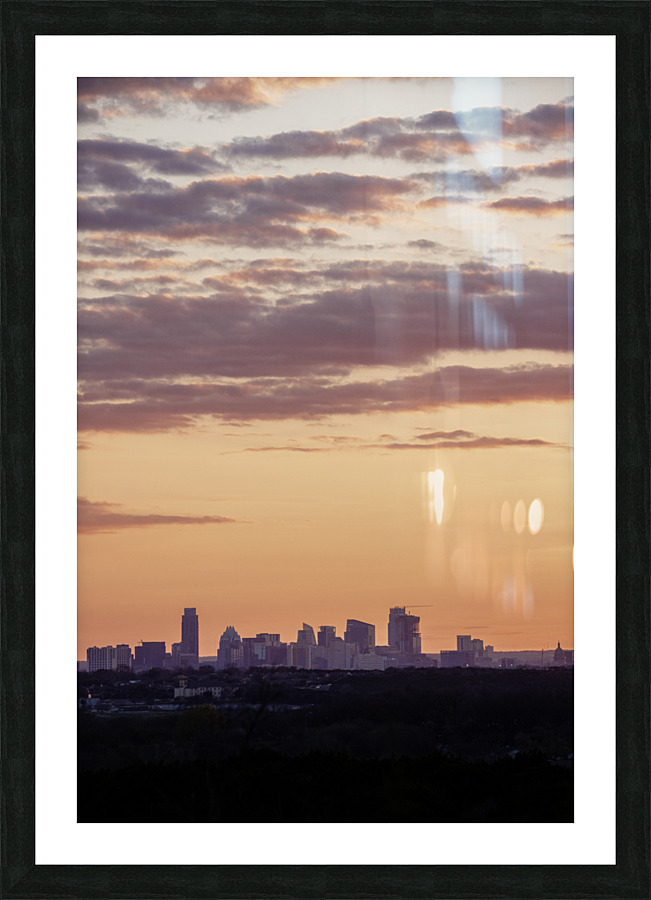 Austin Skyline At Sunset Picture Frame print