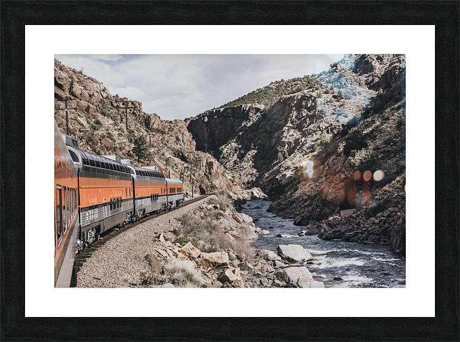 Train in the Mountains Picture Frame print