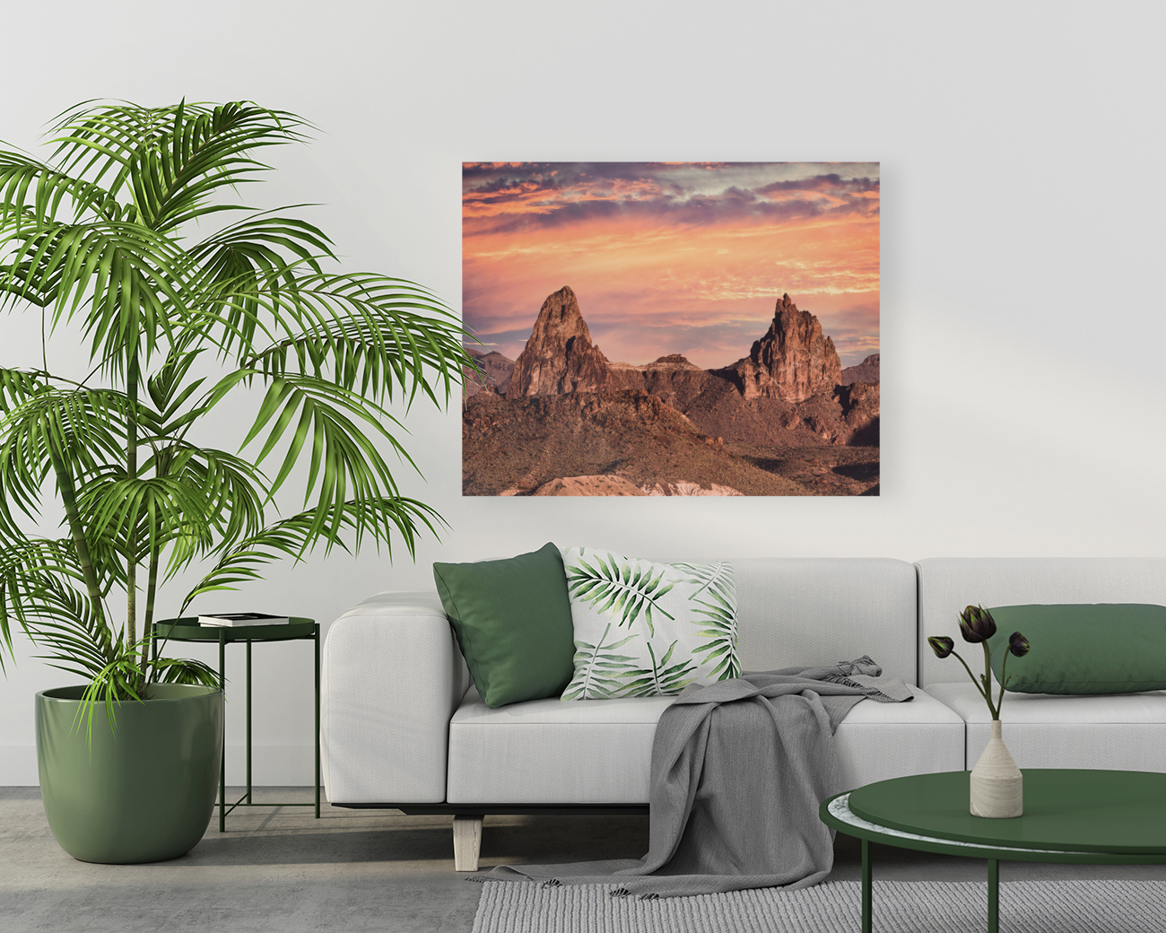 Mule Ears at Sunset Reproduction