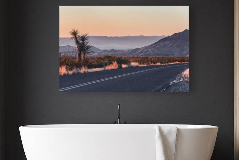 Sun Setting on the Open Road Reproduction