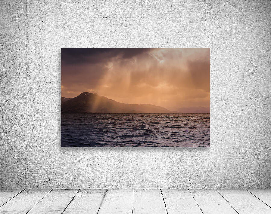 Sun peaking through rain clouds Wall Preview