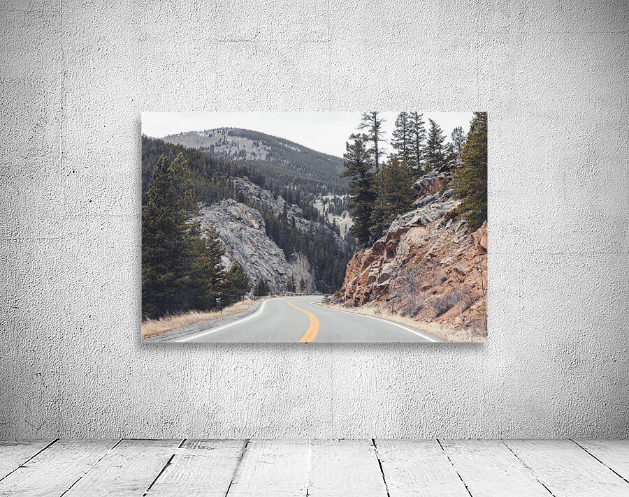 Mountain Road In Winter Wall Preview