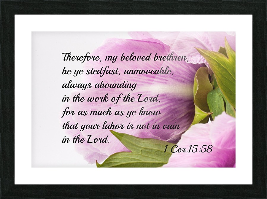 Be ye stedfast Picture Frame print