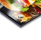 Hamburger french fries and drink on white 4 Acrylic print