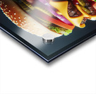 Hamburger french fries and drink on white 15 Acrylic print