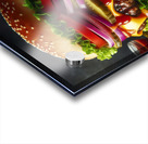 Hamburger french fries and drink on white 1 Acrylic print