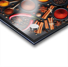 Spices on black background 1 Acrylic print