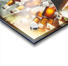 Metal bucket with beer bottles and ice cubes 17.j Acrylic print