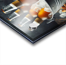 Metal bucket with beer bottles and ice cubes 3.jp Acrylic print