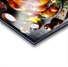 Roasted chicken on wooden board 11 Acrylic print