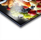 A wooden board with a variety of foods such as ch 1715187951.3367 Acrylic print