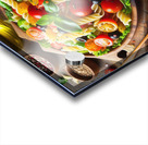 Italian pasta salad on wooden board 8 Acrylic print