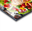 Chicken salad with tomato lettuce on wooden board 1715271954.6278 Acrylic print