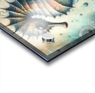 292 Mixed media painting of a whimsical seahorse. Acrylic print