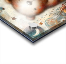 350 Mixed media painting of a whimsical bear Acrylic print