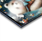 342 Mixed media painting of a whimsical bear Acrylic print