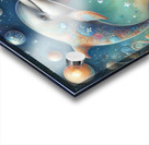 371 Mixed media painting of a whimsical dolphin.j Acrylic print