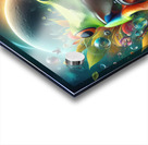 124 Creative natural background with a green frog Acrylic print