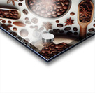 49 Coffee beans isolated top view white backgroun Acrylic print