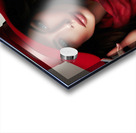 56 Elegant Woman in Red Hat and Scarf Acrylic print