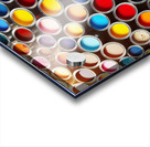 73 Row of Paint Cans Filled With Various Color.jp Acrylic print