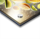 125 citrus slices floating in the air Acrylic print