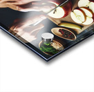 145 Cropped picture of hands cutting apple on cut Acrylic print