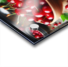 160 Red cherries on wooden board Acrylic print