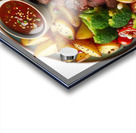 150 A plate of beef and broccoli potatoes with sa Acrylic print