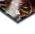 225 Chocolate cake with red berries and fruitscho Acrylic print